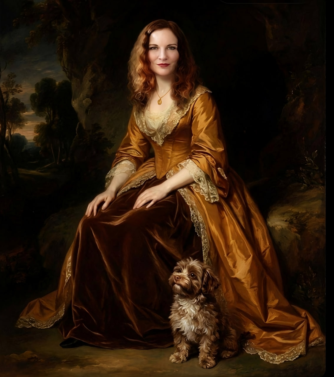 Julia Pfaffinger avec son chien Toffee